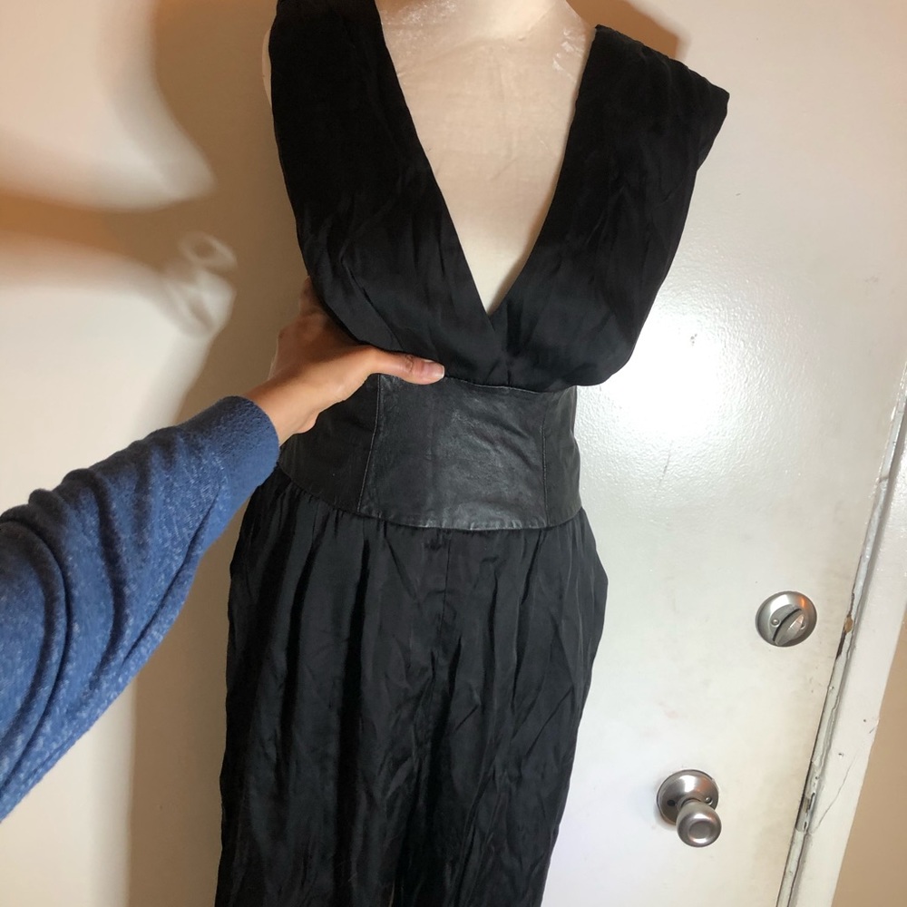 Kim Kardashian pre owned black BeBe Jumpsuit